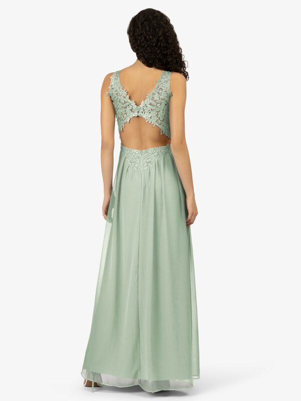 Abendkleid_Abendmode_Festmode_mint_grün_pastell_lang_Chiffon_Rücken_Trauzeugin