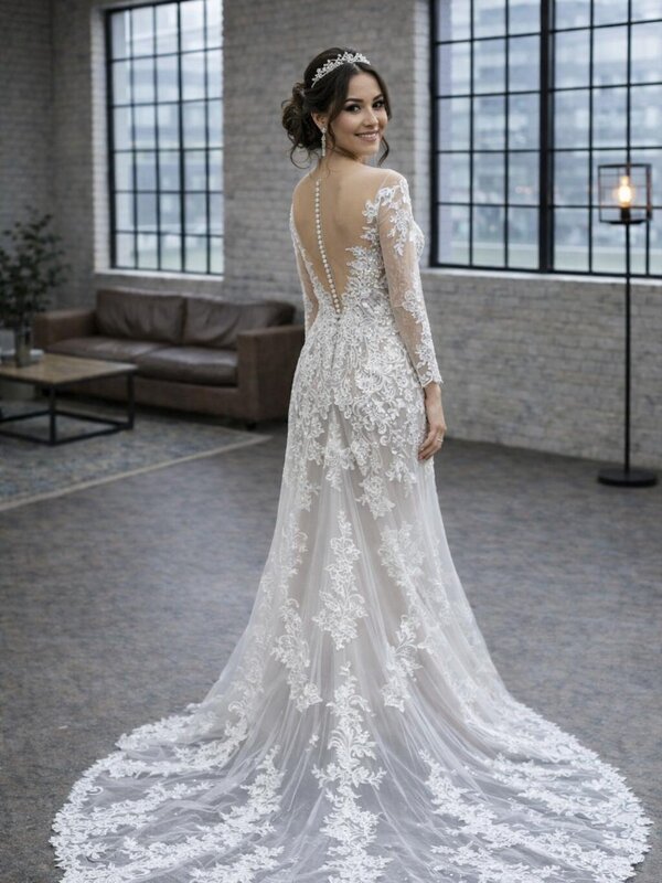 Brautkleid_eng_Spitze_Fit_Flair_Meerjungfrau Brautkleid_eng_Spitze_Fit_Flair_Meerjungfrau