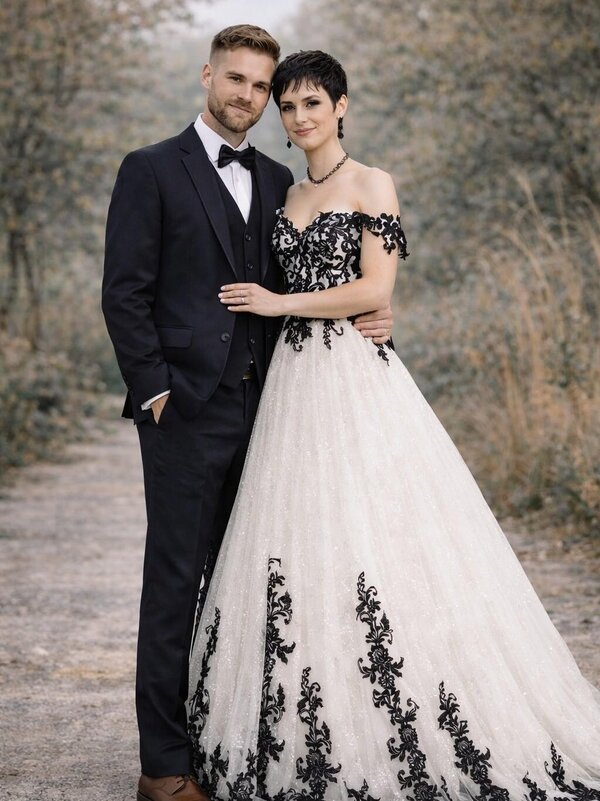 Anzug_Brautkleid_schwarz_Hochzeit Anzug_Brautkleid_schwarz_Hochzeit
