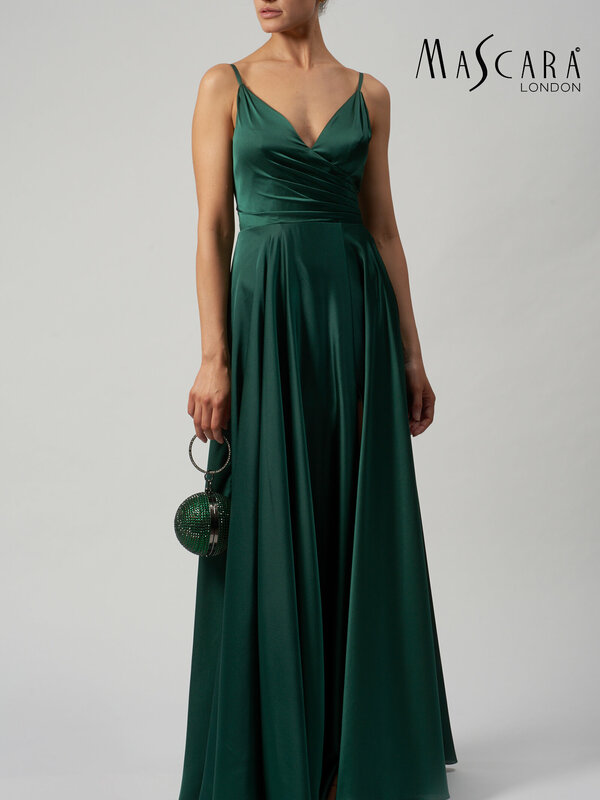 Abendkleid_schlicht_Satin_Brautjungfern