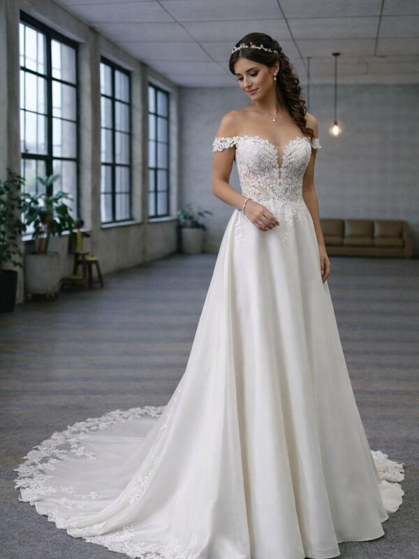 Brautkleid_Satin_Illussion_Schleppe Brautkleid_Satin_Illussion_Schleppe