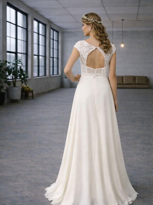 Hochzeitskleid_Chiffon_schlicht Hochzeitskleid_Chiffon_schlicht