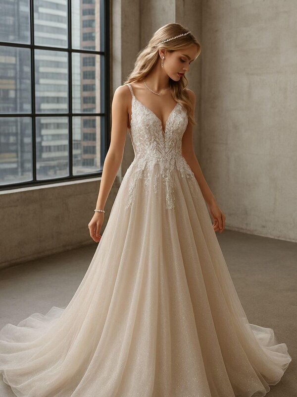 Brautkleid_romantisch_champagner_Tüll Brautkleid_romantisch_champagner_Tüll