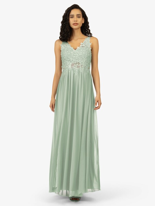 Abendkleid_Abendmode_Festmode_mint_grün_pastell_lang_Chiffon_Rücken_Trauzeugin