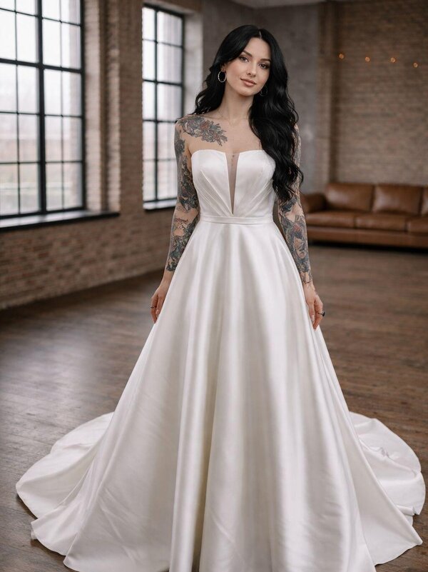 Brautkleid_Satin_clean_look Brautkleid_Satin_clean_look