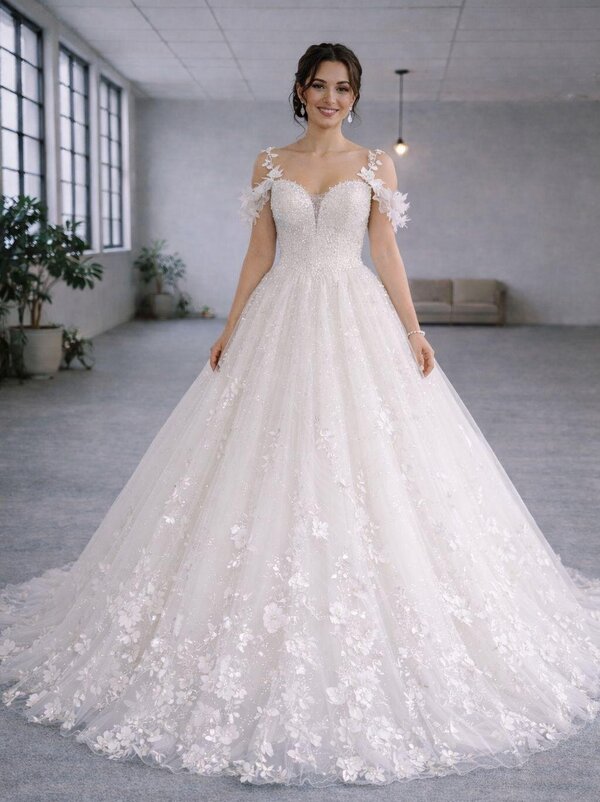Brautkleid_Glitzer_Prinzessin_Schleier_Schleppe Brautkleid_Glitzer_Prinzessin_Schleier_Schleppe