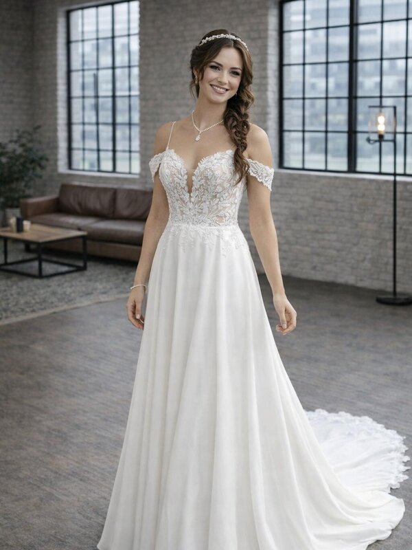 Vintage_Chiffonbrautkleid_Schleppe Vintage_Chiffonbrautkleid_Schleppe